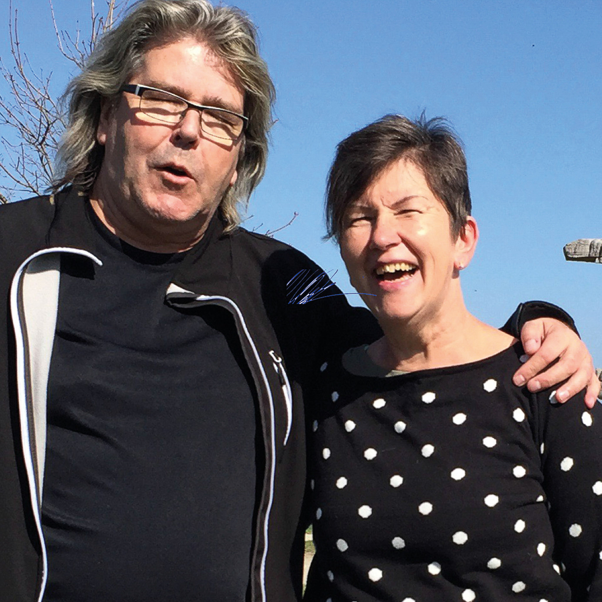 Christian Wehrli with his sister Esther, photographed shortly before her passing in 2021